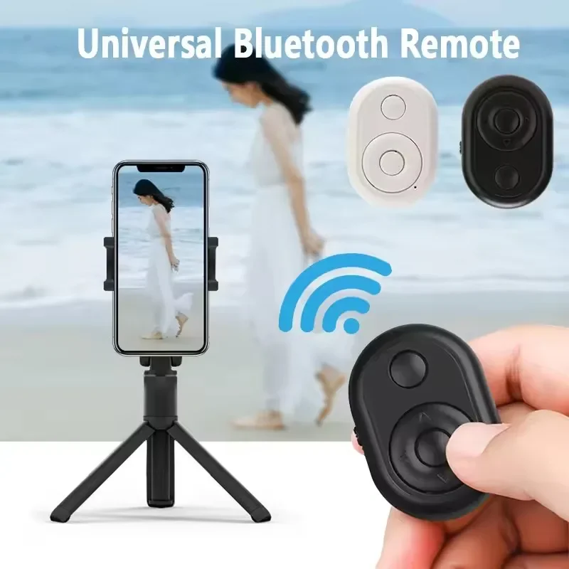 Page Turning For Android IPhone Bluetooth Remote Control Button Remote Control Live Self-timer Shutter Release Monopod Selfie