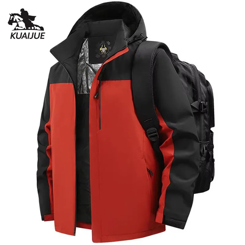 Men's Parka Splicing Mens Parka Winter New Hooded Down Jacket Fleece Warm Jackets Men Business Leisure Coat Baseball Coats 5099