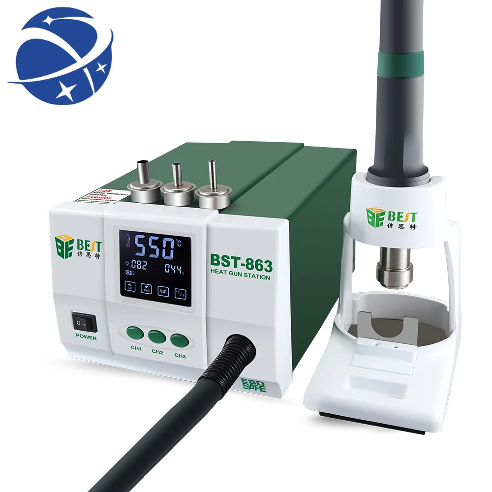 

yyhc BST-863 NEW Technology High Power 1200W Digital Touch Screen Display Automatic BGA SMD ESD Hot Air Rework Solder Station