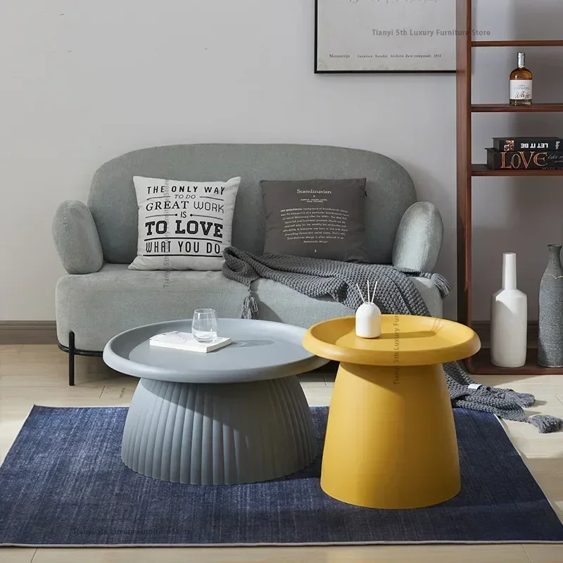 

Living Room Home Furniture-Nordic Modern Round Coffee Tables with Side Center Position Inspired By Mushroom Tavolino Da Salotto