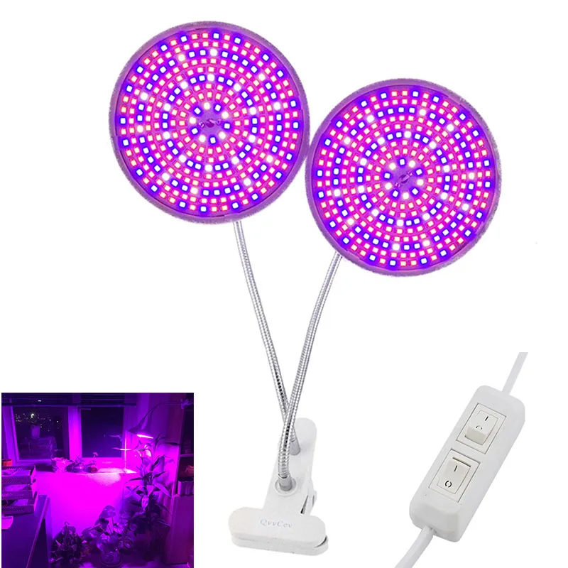 

Plant Grow Lamp Light 290 LED Bulbs Full spectrum Dual Head plants flowers growing lights Indoor Hydroponic greenhouse Lighting