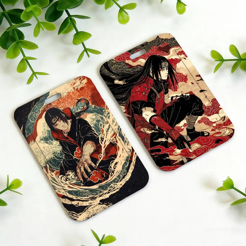 Anime N-Naruto Cool ID Card Holder Neck Strap Pendant Door Holder Lanyards Keychain Work Credential Case Gift