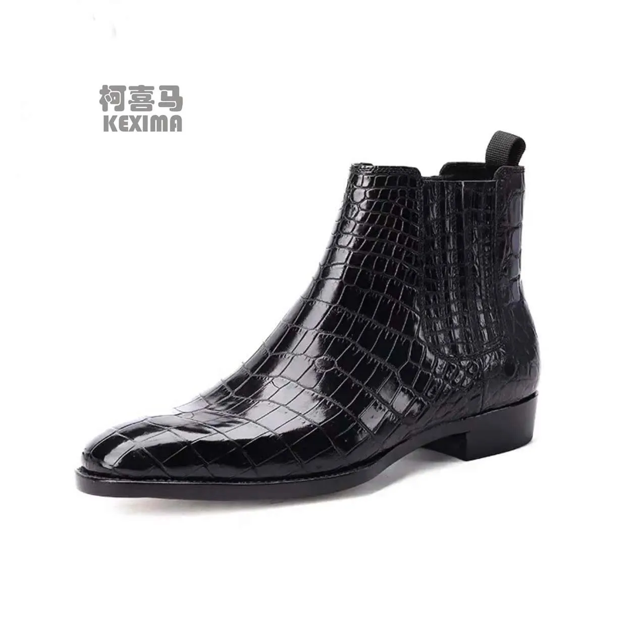 shenzhuangsanbao new arrival men crocodile leather boots male crocodile leather shoes men boots