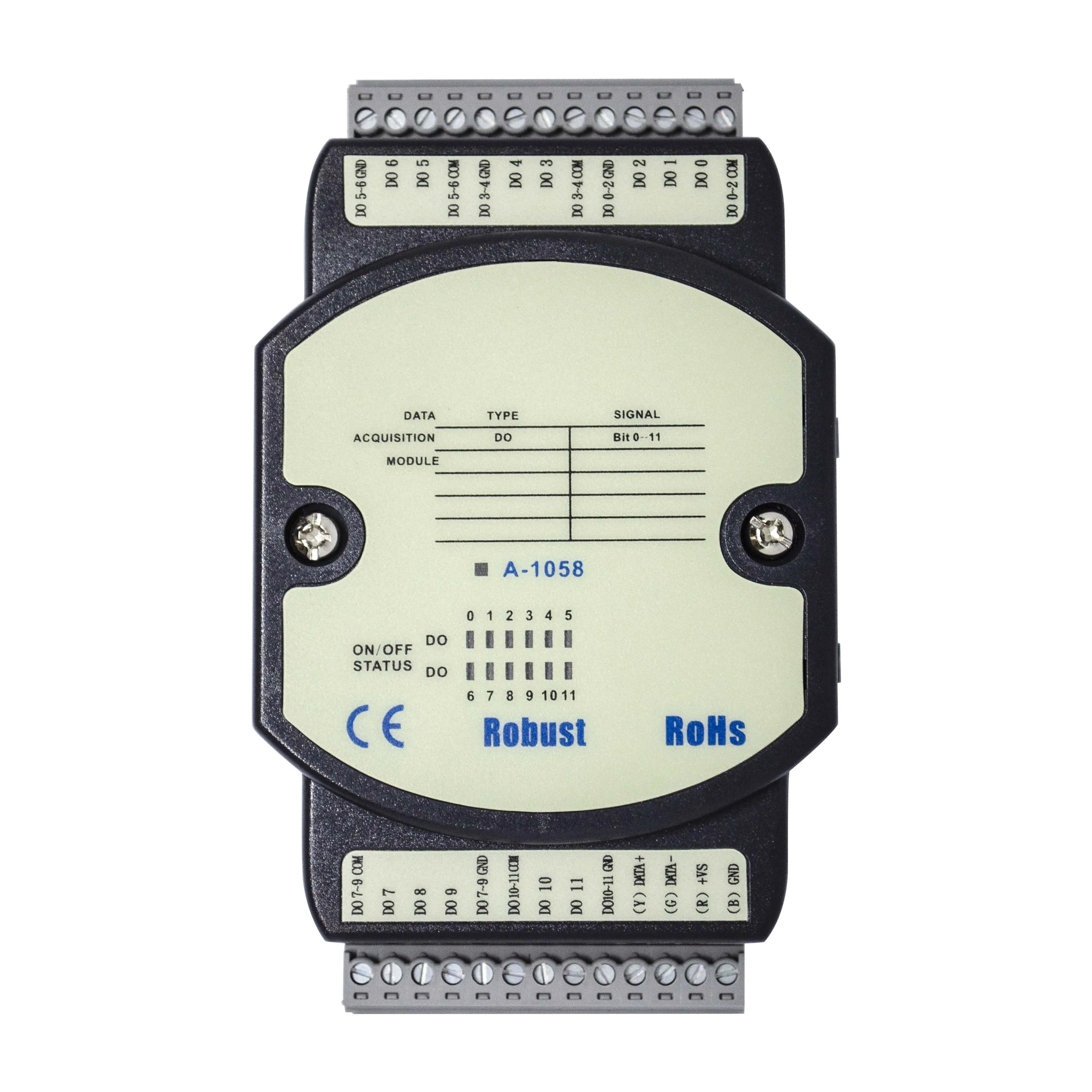 12DO Digital I/O Module with Modbus RTU RS-485 Port  (A-1058)
