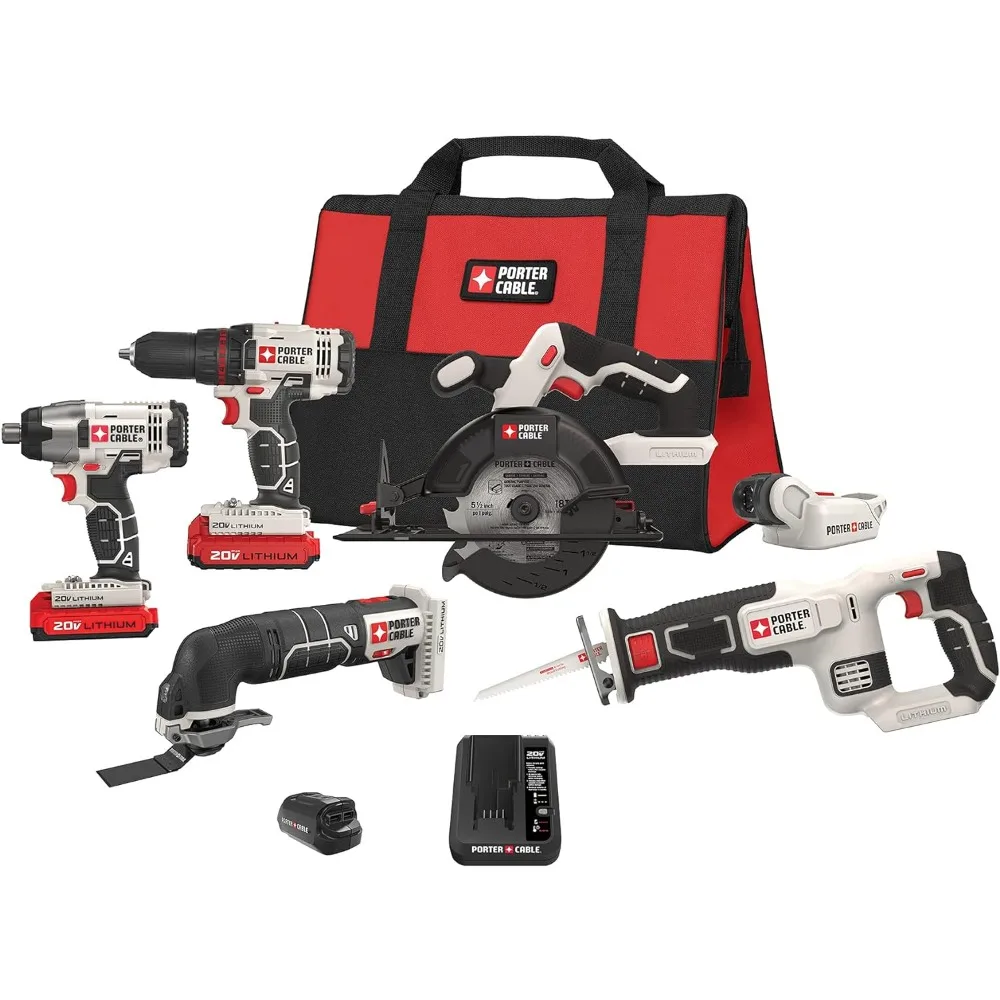 20V MAX* Cordless Drill Combo Kit, 6-Tool (PCCK617L6)