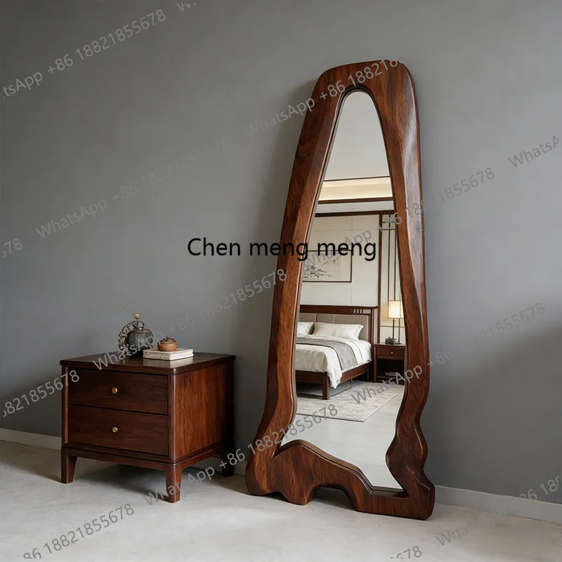 

Medieval style, full-length mirror, unique shape floor-to-ceiling French retro home bedroom full-length mirror