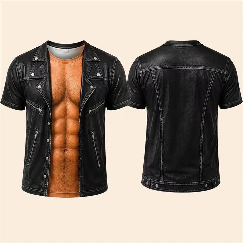 Sommer 2026 Kurzarm-T-Shirt mit Imitations-Bikini-Illusion, Lustiges Strand-T-Shirt, Personalisiertes Geburtstagsgeschenk, Modetrend – Detail 9