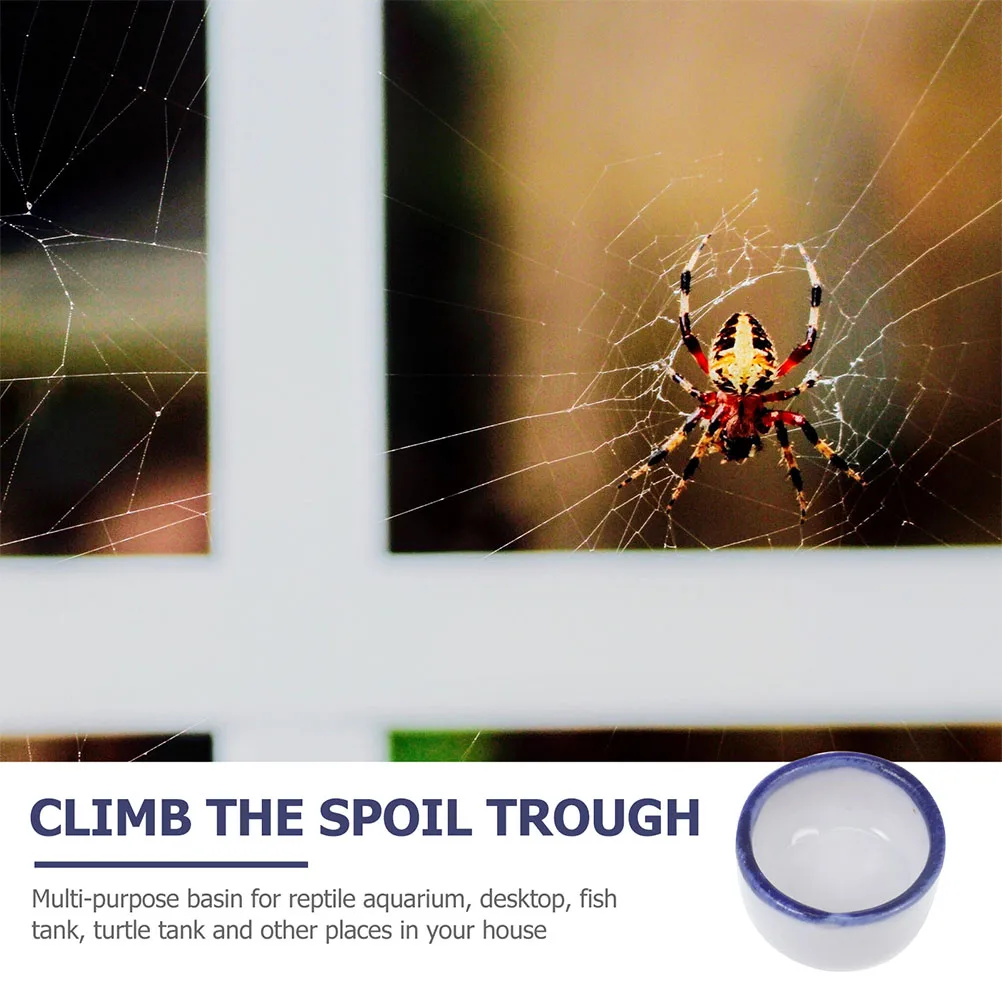 

24Pcs Reptile Water Basins Mini Ceramic Basins Non Slip Feeder Bowls for Small Reptiles Spiders Water Dishes Terrarium