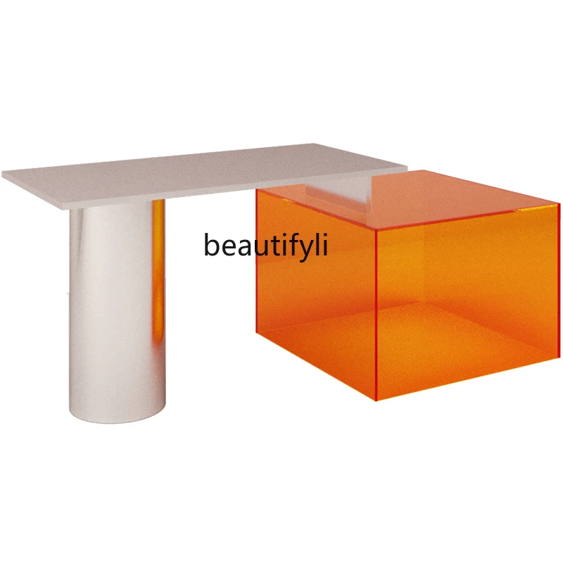 

Clothing store Nakajima Flowing water platform Stainless steel shopping mall Acrylic display table Product display table