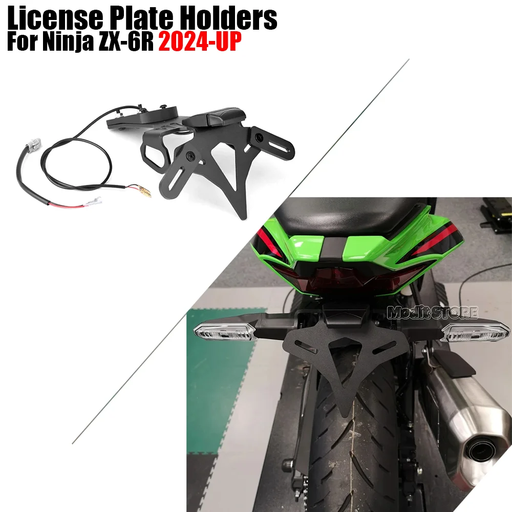 

Accessories Rear Short Tail Stock Tidy License Plate Holder Tailstock Bracket Kit For Kawasaki ZX-6R Ninja ZX 6R ZX6R 2024