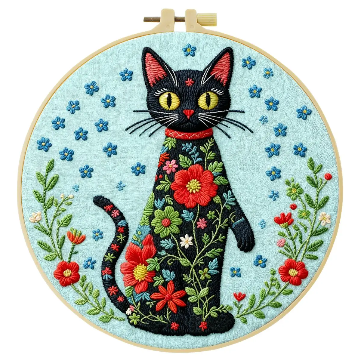1 Stück 20X20CM/15X15CM 7,87/6,3 Zoll Vogel-Stickerei-Starter-Kit DIY-Kit DIY-Stickerei-Set Handarbeiten Nadelkunst Malerei – Detail 5