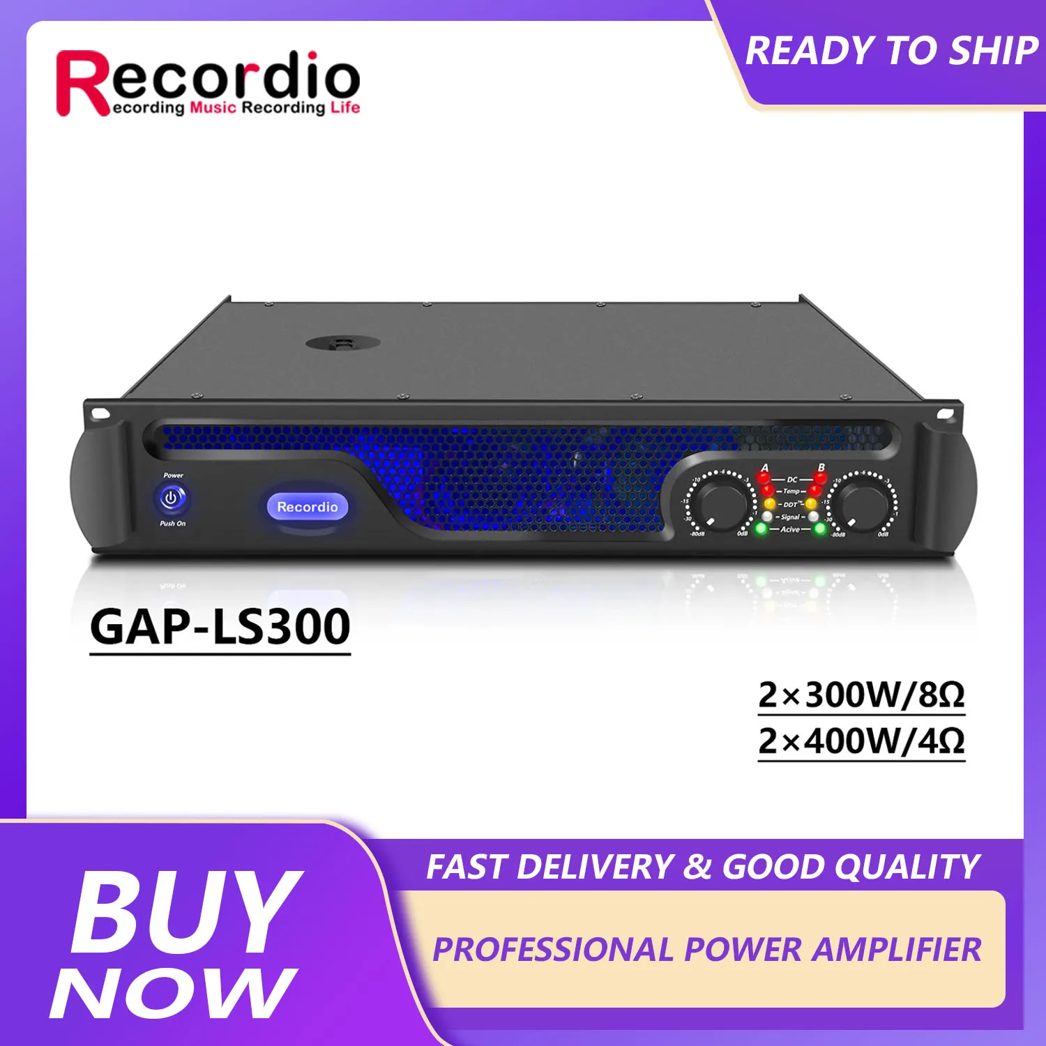 

GAP-LS300 Digital Power Amplifier Professional High-power Amplifier 1300W Stage Conference Party Wedding Line Array Power Amp