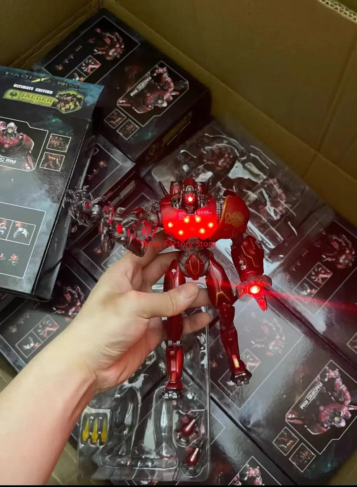 Spot  NOW Light 20CM Emit NECA Figure Pacific Crimson Typhoon Gipsy Danger Cherno Alpha Model Toys Rim Collection Doll Gift - view 4