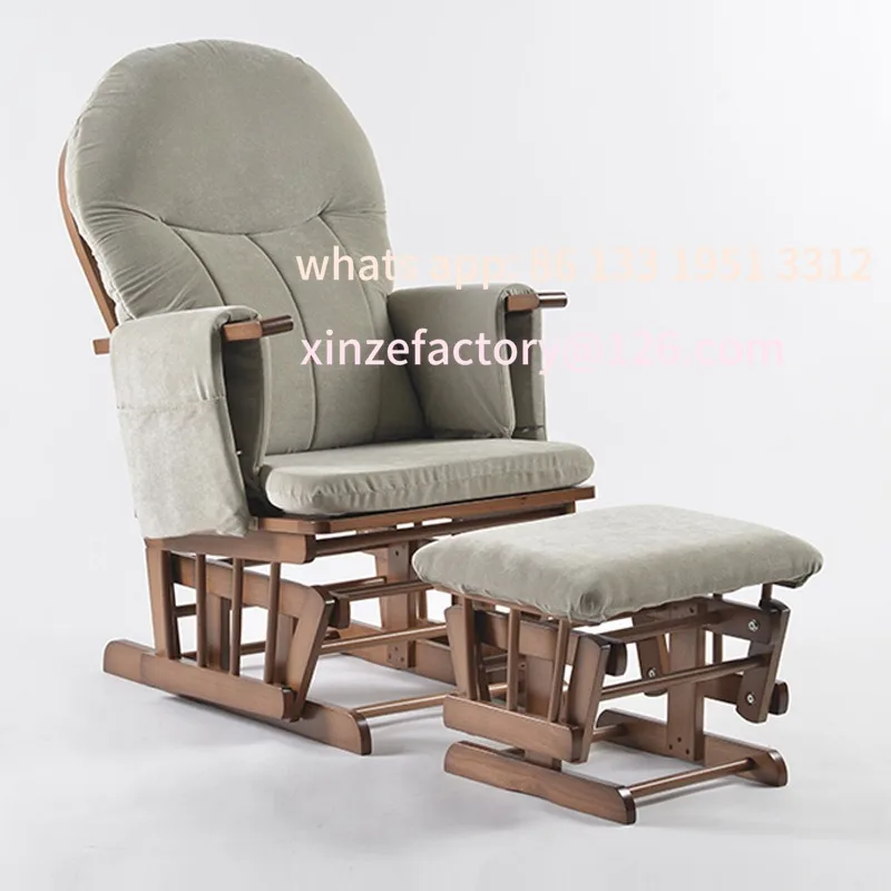 Customizable Solid Wood Rocking Leisure Rocking  Balcony Rocking  Elderly Chair Maternity Breastfeeding Chair