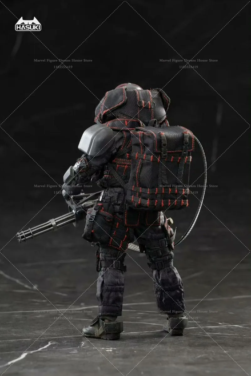 Escala 1/12 estilo força militar fantasma operação preta 6 polegadas conjunto completo figura de ação soldado em estoque hasuki SA-02 edição limitada