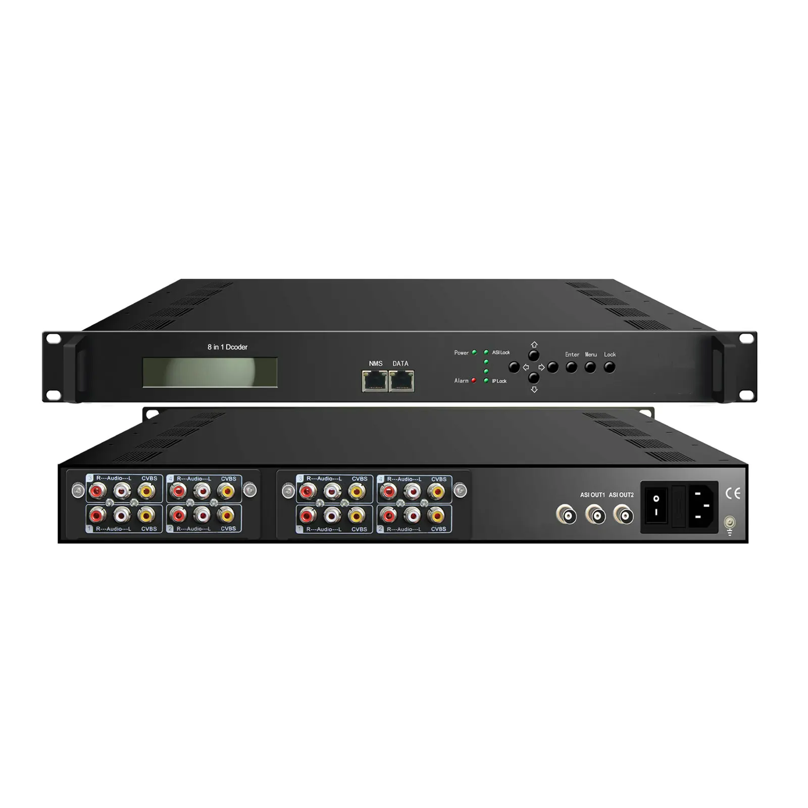 

Shineco Cable TV Headend IP to AV 8 in 1 Decoder