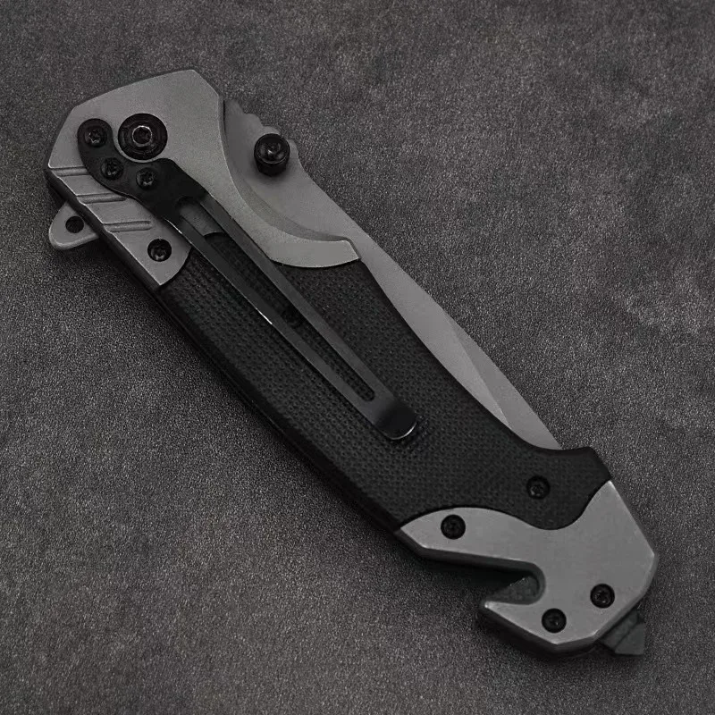 Pocket Knife, Outdoor Military Tactical Knife, Self-Defense, Multi-purpose Wilderness Survival Knife and Cutting Knife