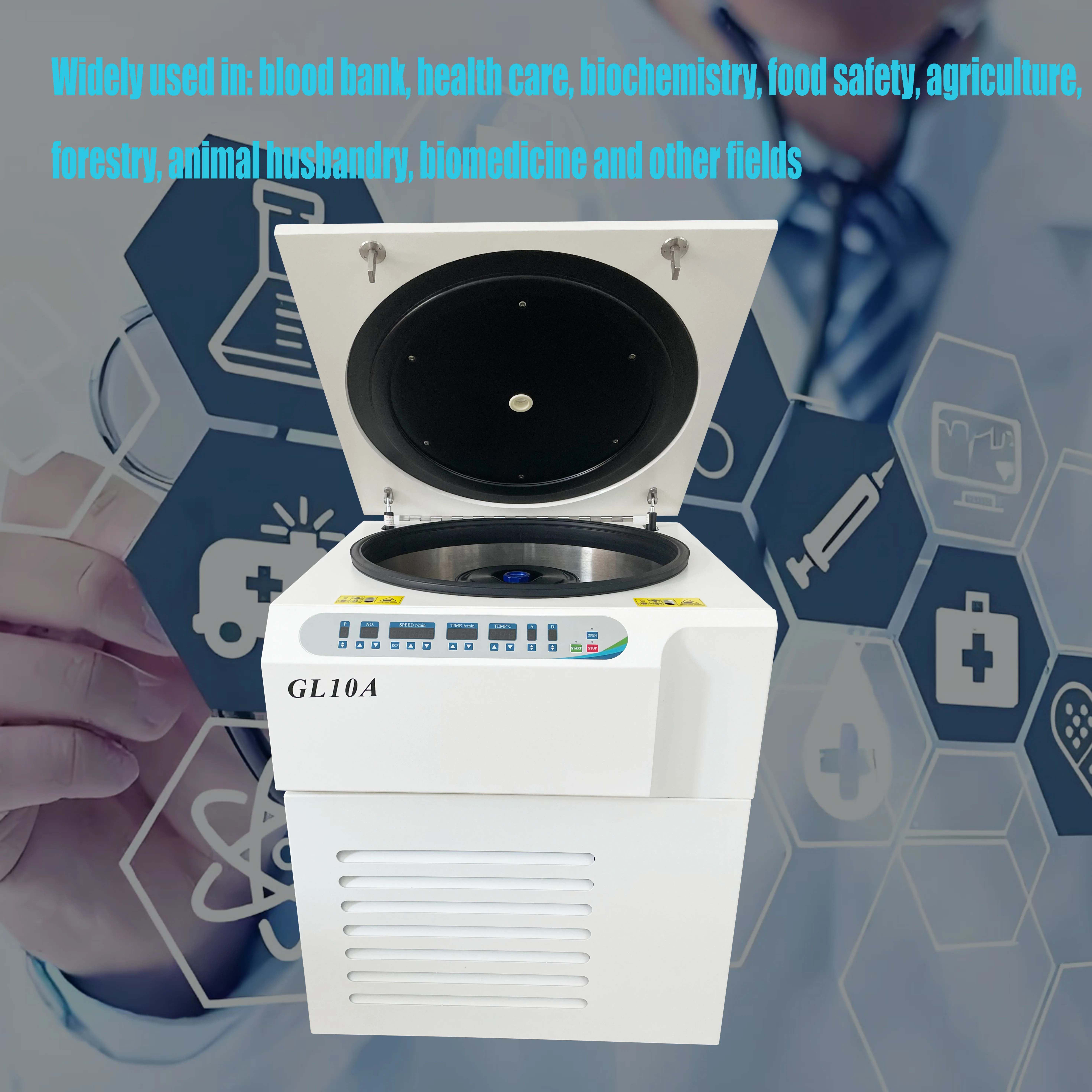 LSDBIO GL10A Capacità massima medica economica 6x1000 ml refrigerata ad alta velocità -20 ℃ ~40 ℃   Centrifuga da laboratorio per macchine