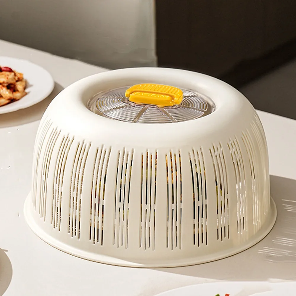 Washable Plastic Vegetable Food Cover Anti Fly Mosquito Breathable Dust Proof Cover Heat Resistant Dishes Lid Kitchen Use