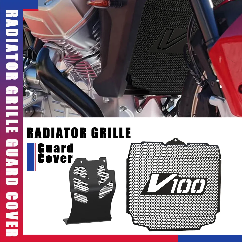 

Radiator and Cylinder Head Engine Guard Complete Set For Moto Guzzi V100 Mandello 2023-2024 Raditor Guard and Engine Guard Set