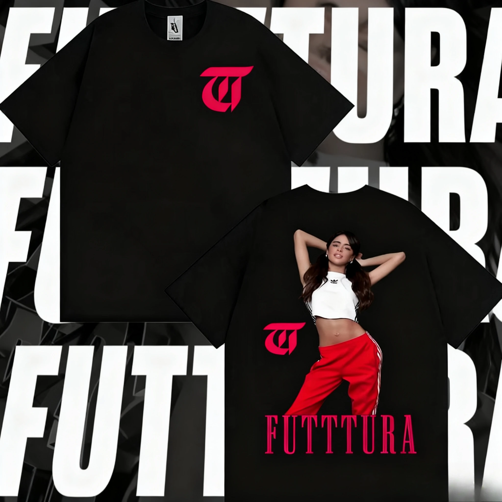 تي شيرت Tini Stoessel Futura Album Signature Product، Harajuku High Street 2025-26 الصيف القطن الخالص 100% تي شيرت مطبوع #1