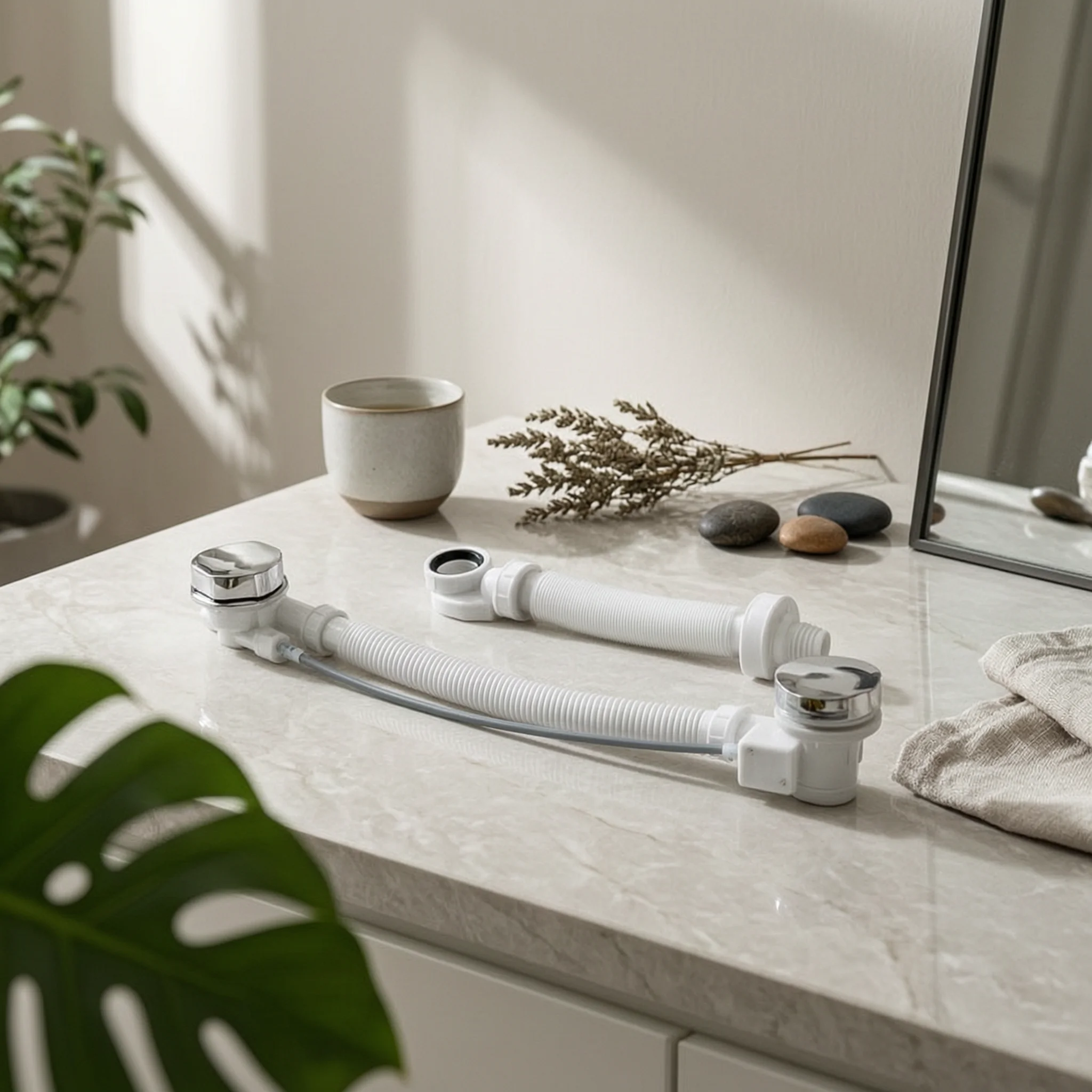 Bathtub Drain with Overflow Flexible Bathtub Waste Kit Tapón De Bañera Cromo Plumbing Universal for Plumbers