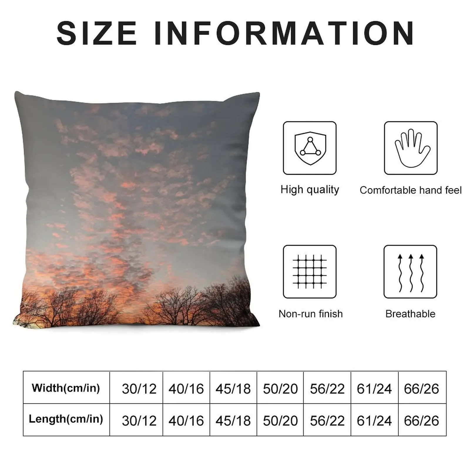 Color Cloud Sunset Photo Golden Evening Light Dark Throw Pillow Decorative Cushion Cover Sofa Covers pillow