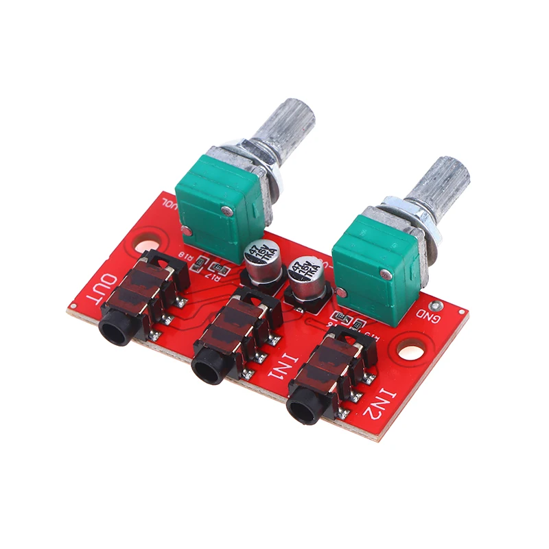 Hot Sale Dual Channel Stereo Passive Audio Mixing Board Signal Mixer 2 Way Input 1 Way Mixed Output