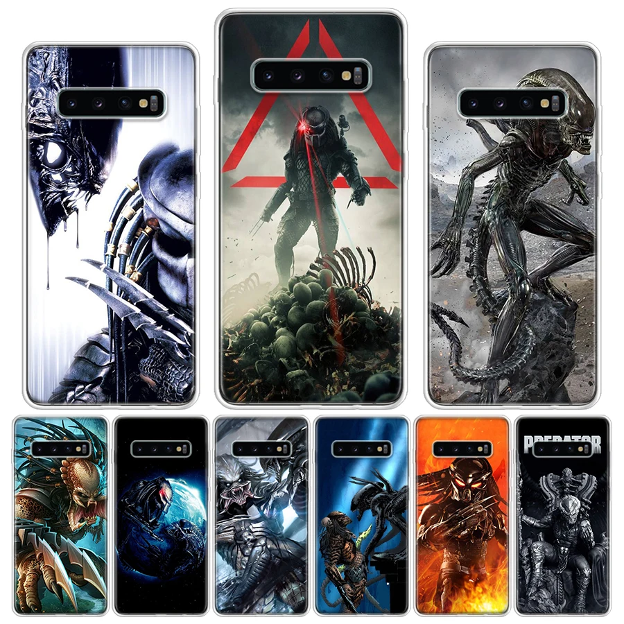 Alien Vs Predator Painted Silicon Call Phone Case For Samsung Galaxy S23 S24 Ultra S21 S20 FE S22 S10 Plus S10E S9 S8 + Cover