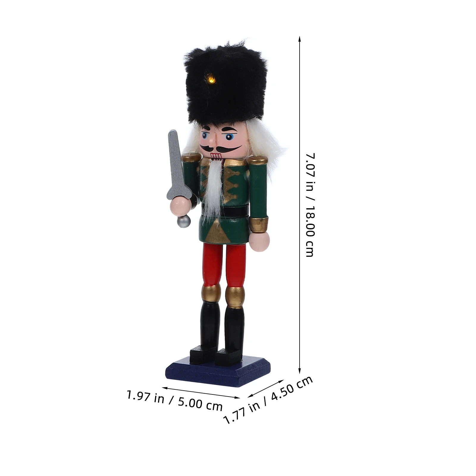 

4pcs Wood Nutcracker Christmas Decoration Festival Desktop Decor Small Tall Traditional Nutcrackers Ornaments Home Gift