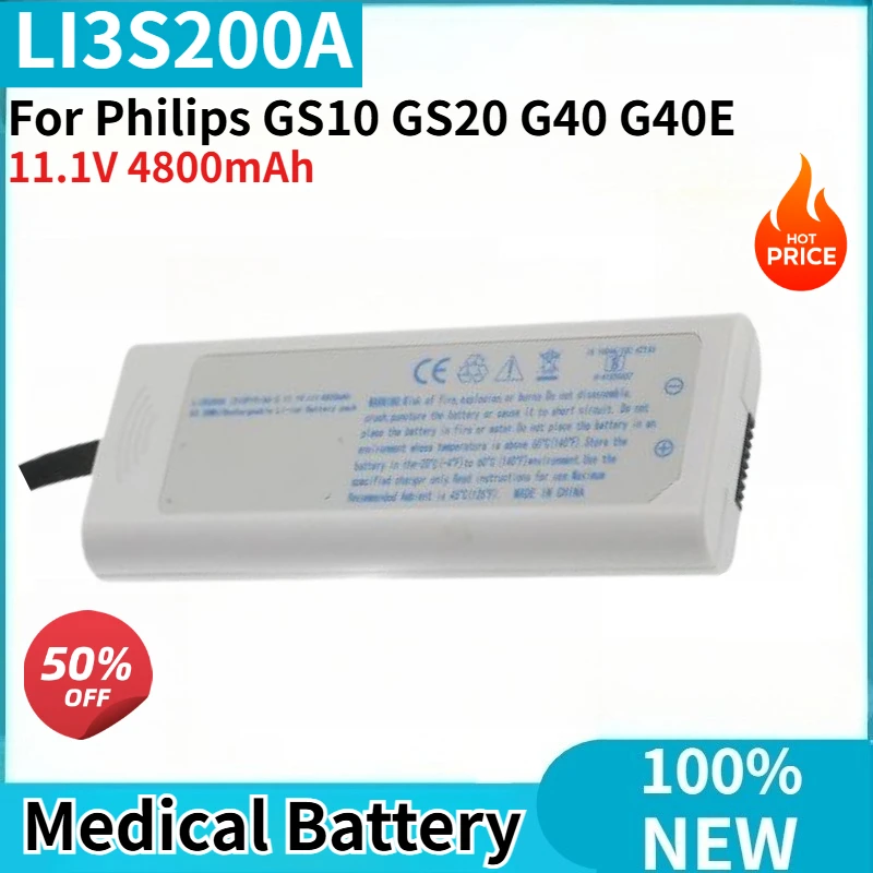 

LI3S200A High Quality Medical Battery 11.1V 4800mAh for Philips GS10 GS20 G40 G40E Brand New Replacement Battery