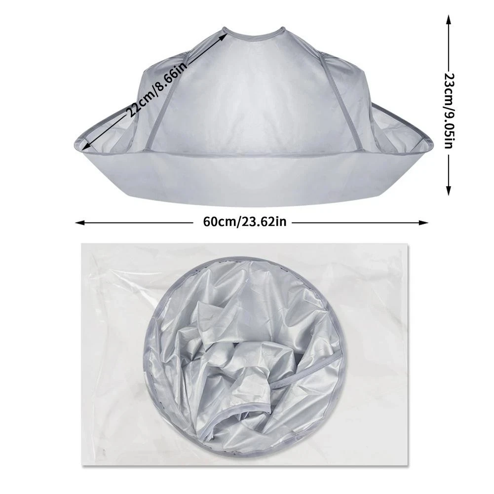 성인 중간 사이즈 이발 망토, 3 차원 통기성 헤어 염색, 가정용 접이식 이발 망토, 이발 도구