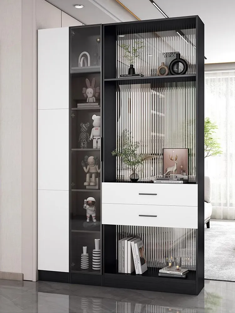 Partition screen rack simple modern living room Changhong glass entrance cabinet entrance door facing door cabinet household
