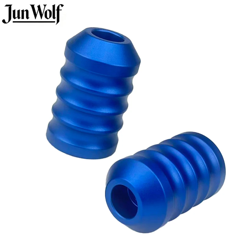Flat-out Crash Bar Sliders End Caps CNC Carbon Fiber Inlay Decorative Sliders Fits for Harley 1.25