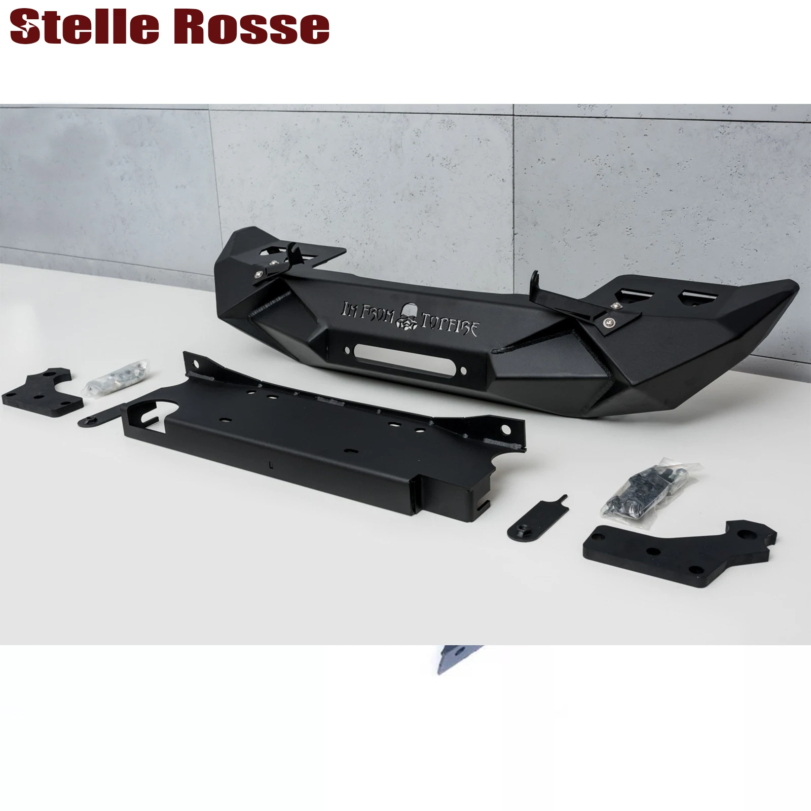 Aluminum  Aggressive Front Bumper For Jeep Wrangler Jk 07-17 Modify Part