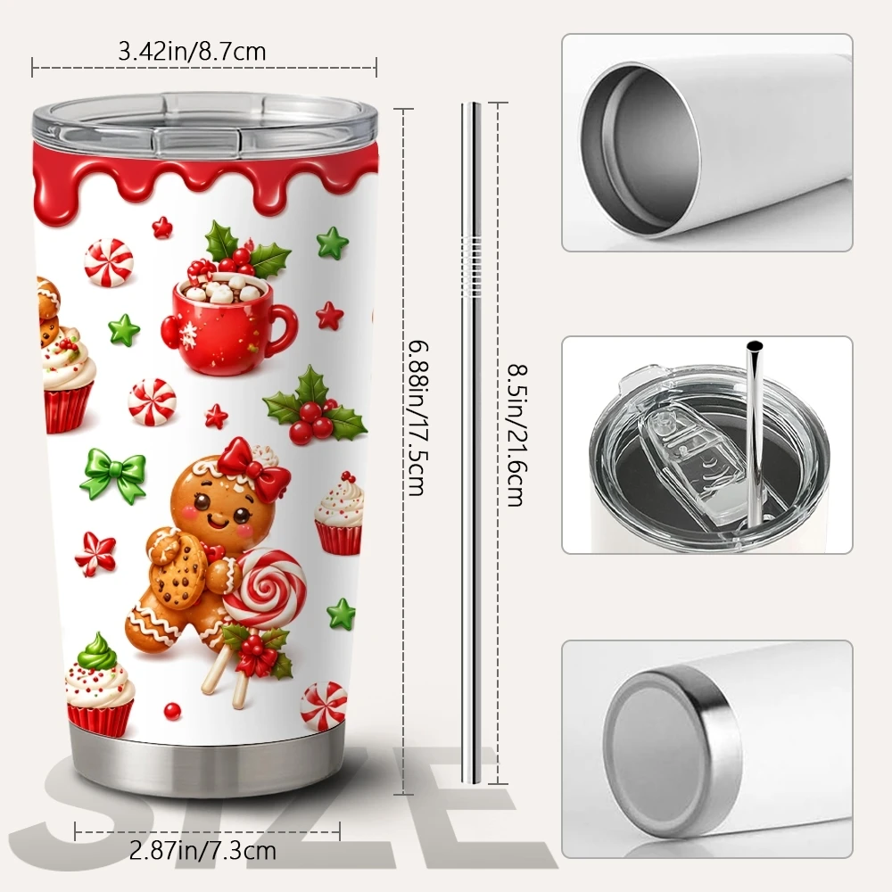 Christian Faith Vacuum Flasks 20oz Long Lasting Hot Cold Drinks Container Leakproof Stainless Steel Cup&Straw&Travel Gift