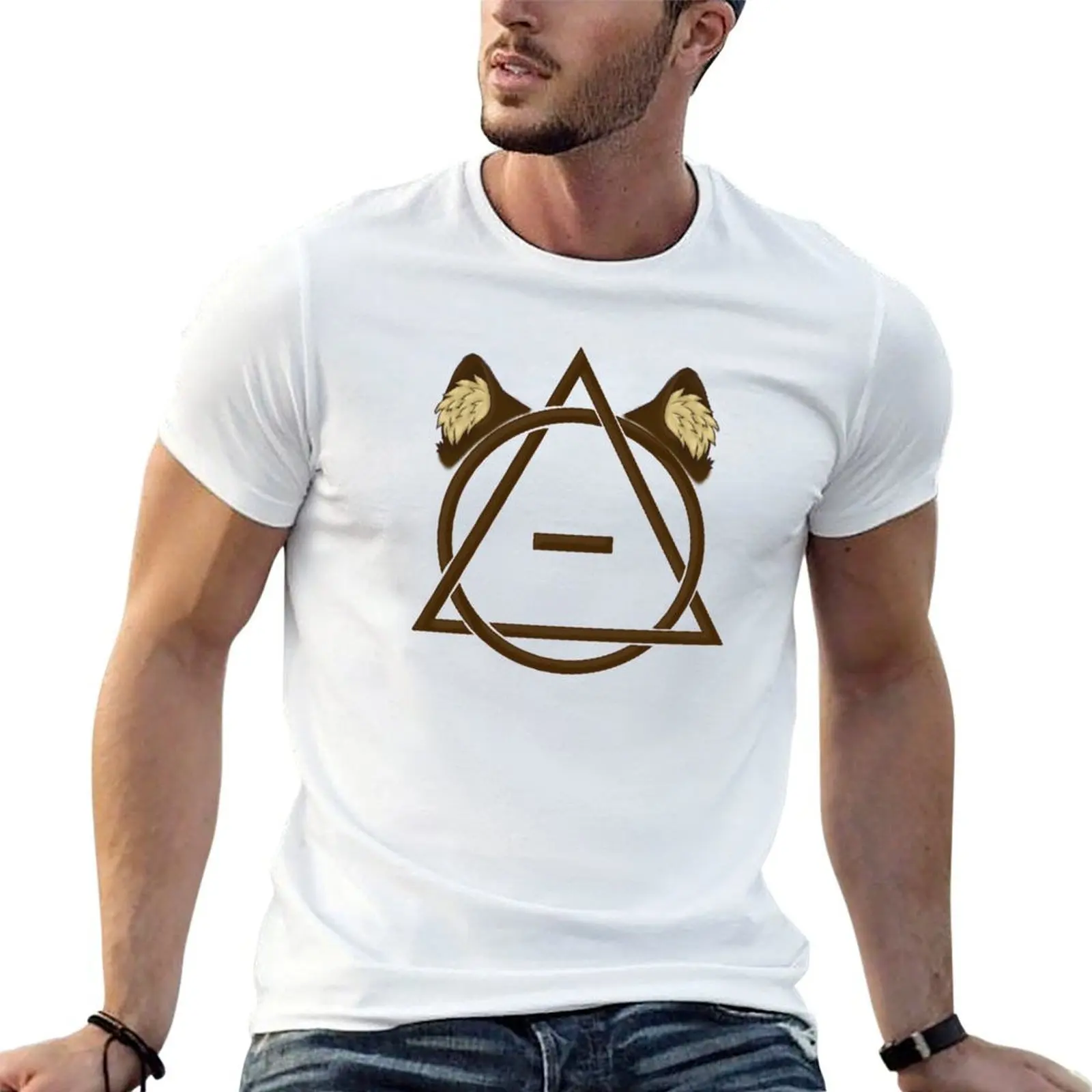 Футболка Feline Ears Brown Therian ThetaDelta, базовая футболка для повседневного образа
