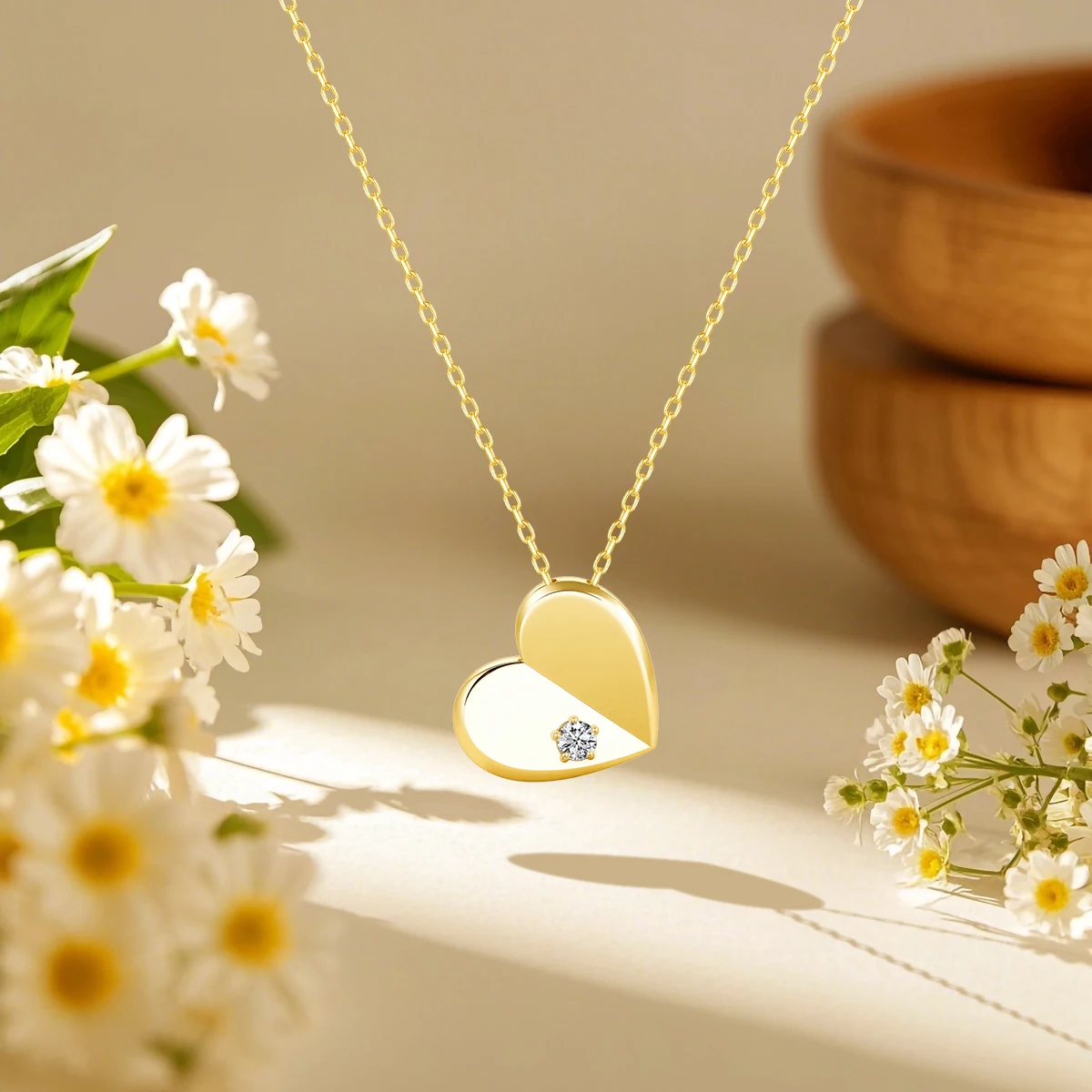 

925 Silver 14K Gold Heart Moissanite Pendant Necklace VVS1 D Color for Women Anniversary Jewelry Romantic Love Necklac Gifts