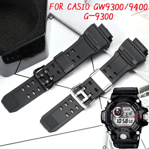 Correa de reloj de resina apta para Casio GW9400, correa de acero inoxidable para hombre, pulsera de GW-9400, accesorios para reloj de G-9300