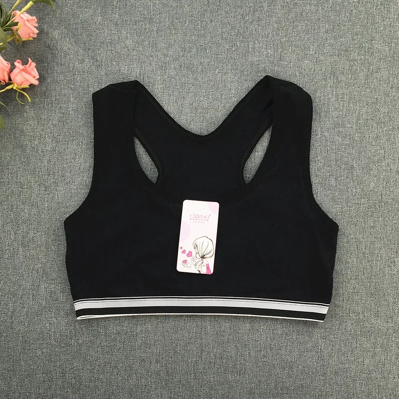 New Girls' Development Tank Bra Double-layer Summer Thin Training Bra Student Sports Tank Top Girls' Wrapped Bra 8-16Y