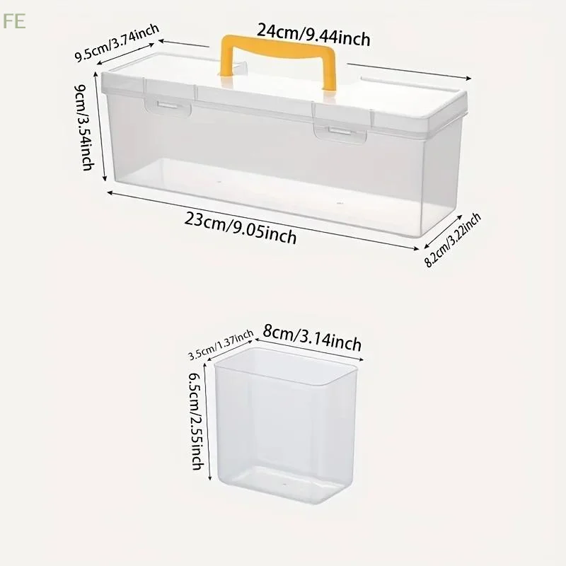 Professional 7-Piece Tool Organizer Set,Transparent Parts Storage With Dividers-Portable Case For Screws,Wrenches & DIY Hardware