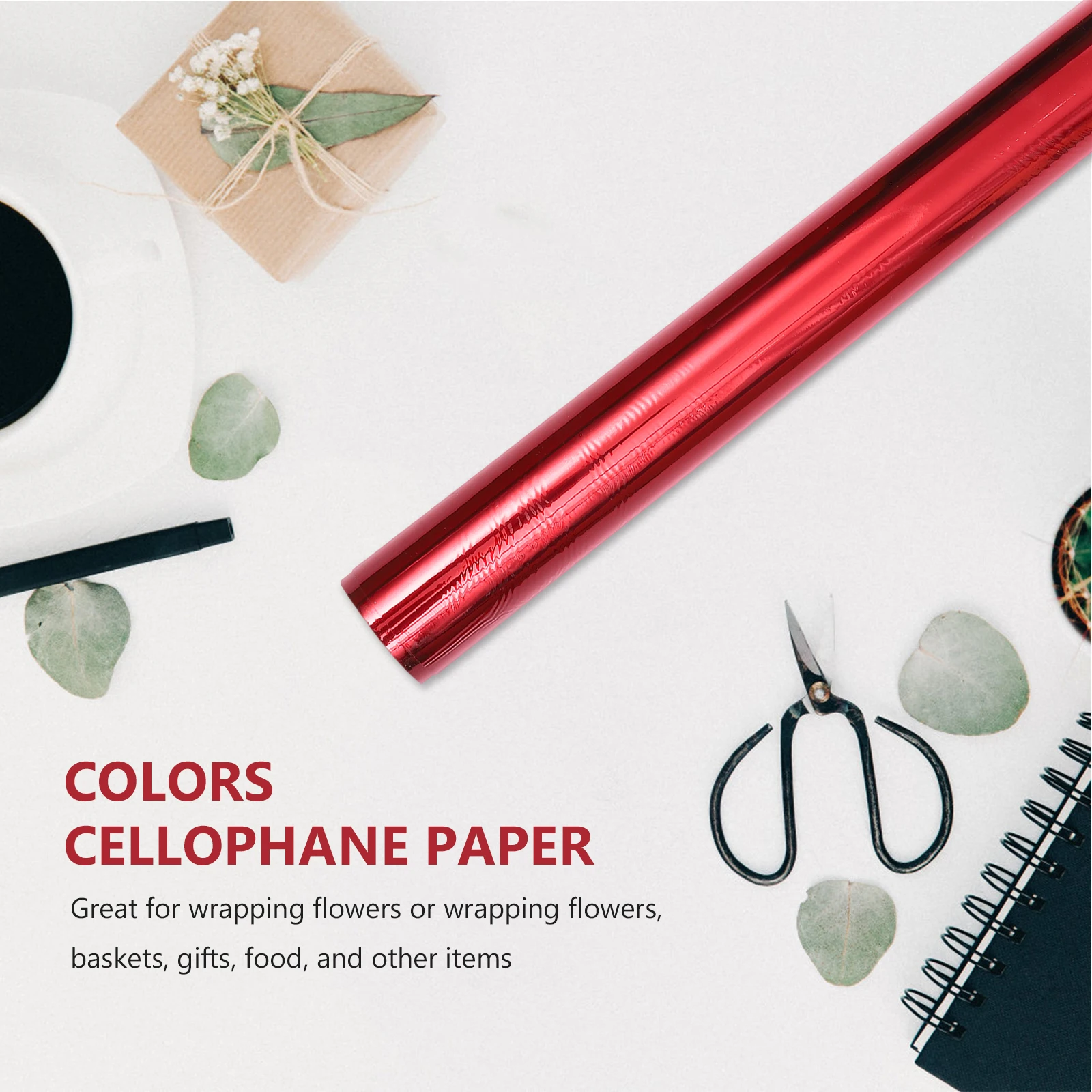 

Wide Cellophane Wrap Flower Packaging Materials Gifts Bouquet Paper Opp High Density Odorless Long Term Use Decorative Paper For