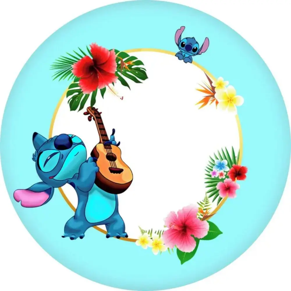 Disney Lilo Stitch decorazioni per la decorazione di compleanno per bambini sfondo rotondo parete matrimonio Photozone evento cerchio fondali