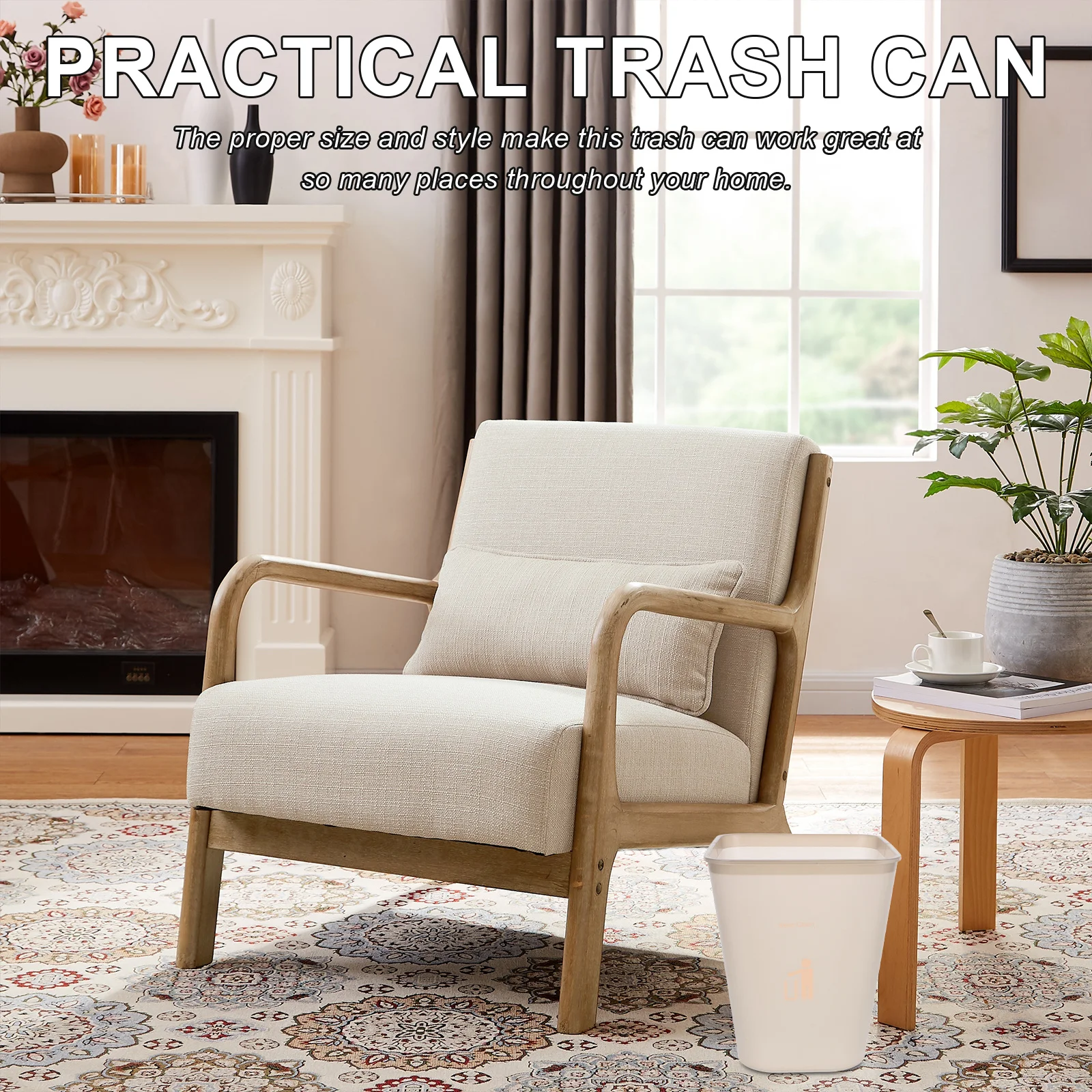

1 set Wastebasket Trash Can 12L Plastic Bedroom Bathroom Home Office Garbage Bin Household Waste Container Rubbish Storage