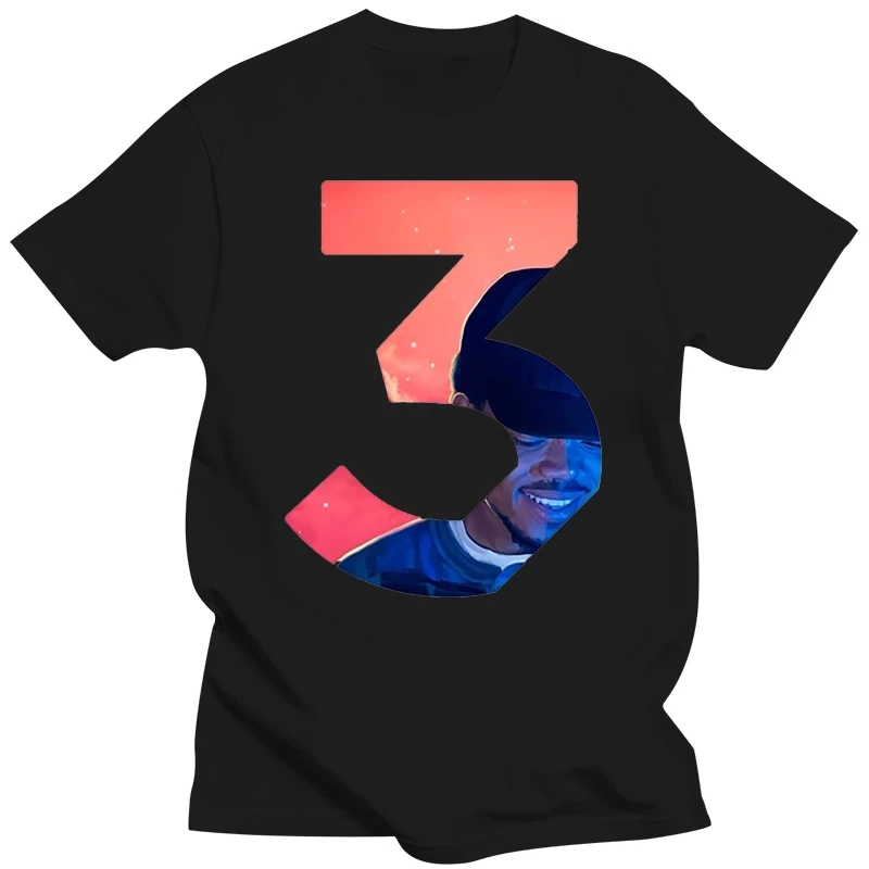 Tee Shirts Chance The Rapper Number 3 T Shirt Rap Hip Hop Brandon Breaux Man Cotton Short T-Shirt Best Selling Adult T Shirt