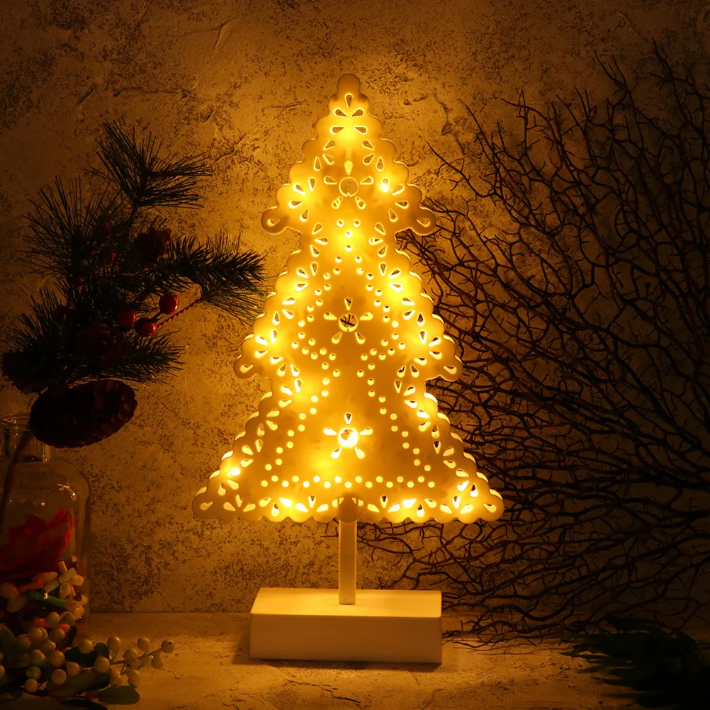 

2Pcs Christmas Tree Night Lights Decorative LED Lamps Durable Portable for Bedroom Living Room Party Christmas Decoration