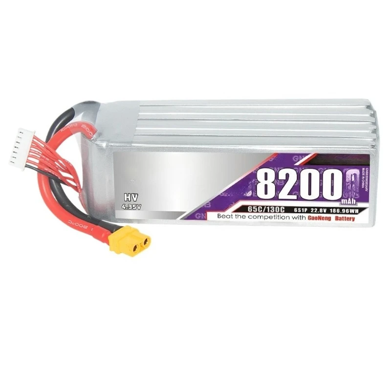 لطائرة هليكوبتر بدون طيار FPV بطارية ليبو GNB 6S HV بطارية ليبو 22.8 فولت 8200 مللي أمبير 65C/130C مع قابس XT60 XT90 #2