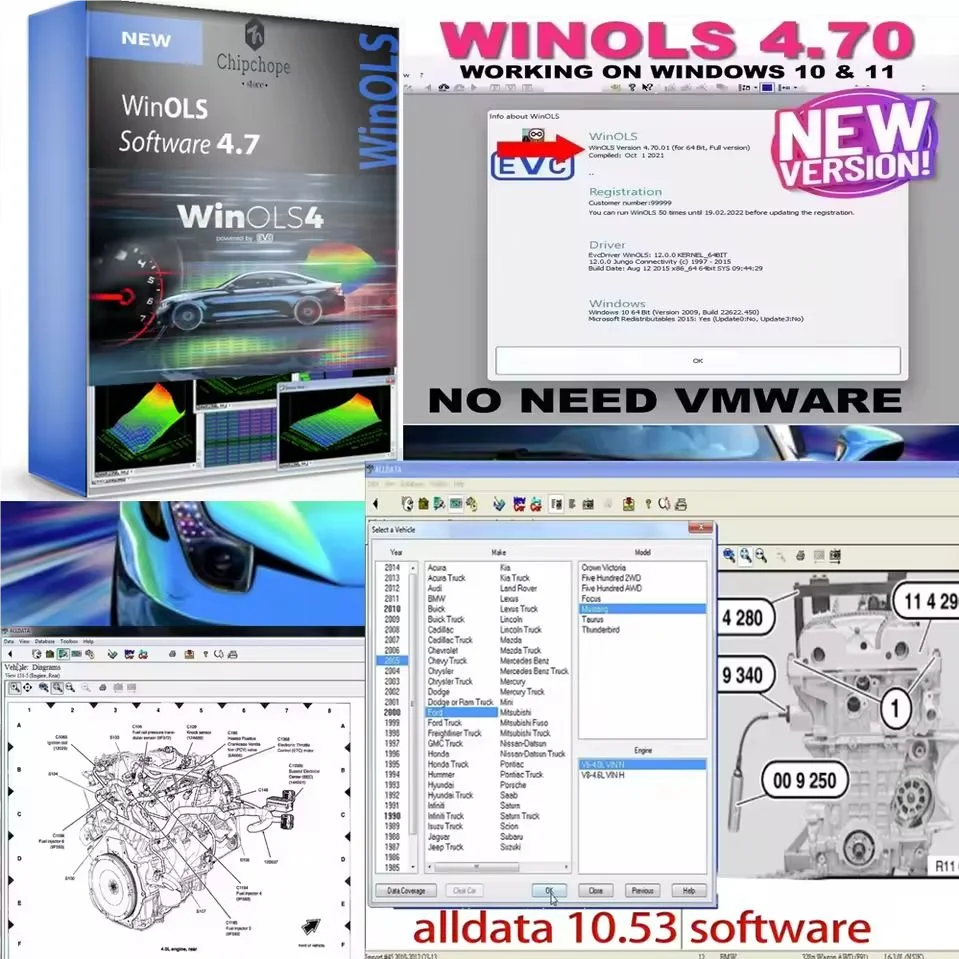 

Последняя версия Winols 4.7 авторемонтное программное обеспечение + Alldata10.53 программное обеспечение для диагностических автомобильных инструментов