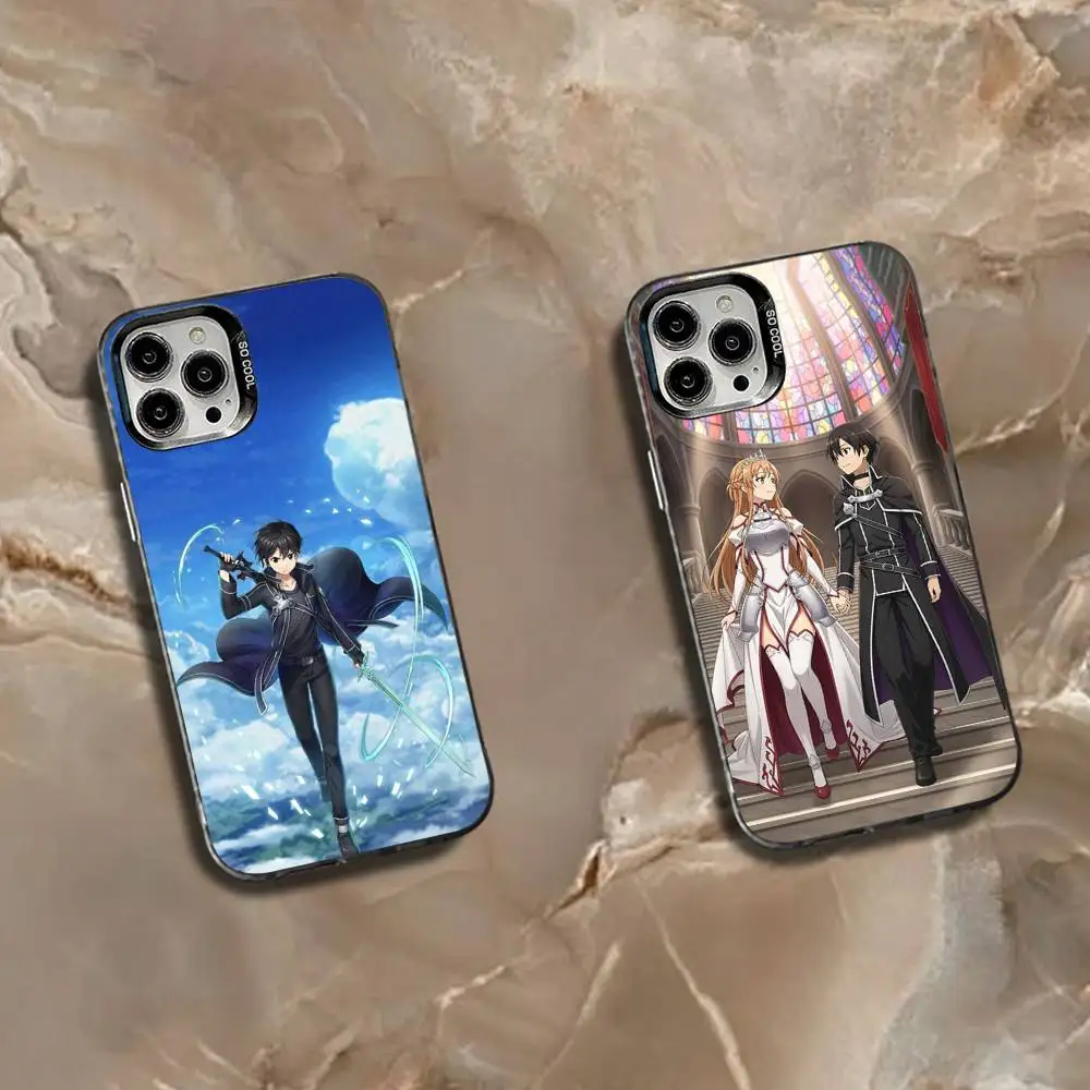 

Sword Art Online SAO Kirigaya Phone Case For iPhone 16,15,14,13,12,11,Mini,Pro,SE,MAX White Matte Shockproof Cover