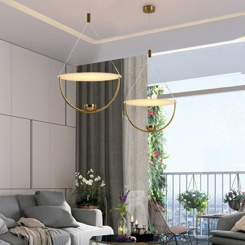 Modern Nordic Pendant Lights Minimalism Acrylic Led Lamp Bedroom Living Room Dining Creative Ceiling Chandelier Home Decoration